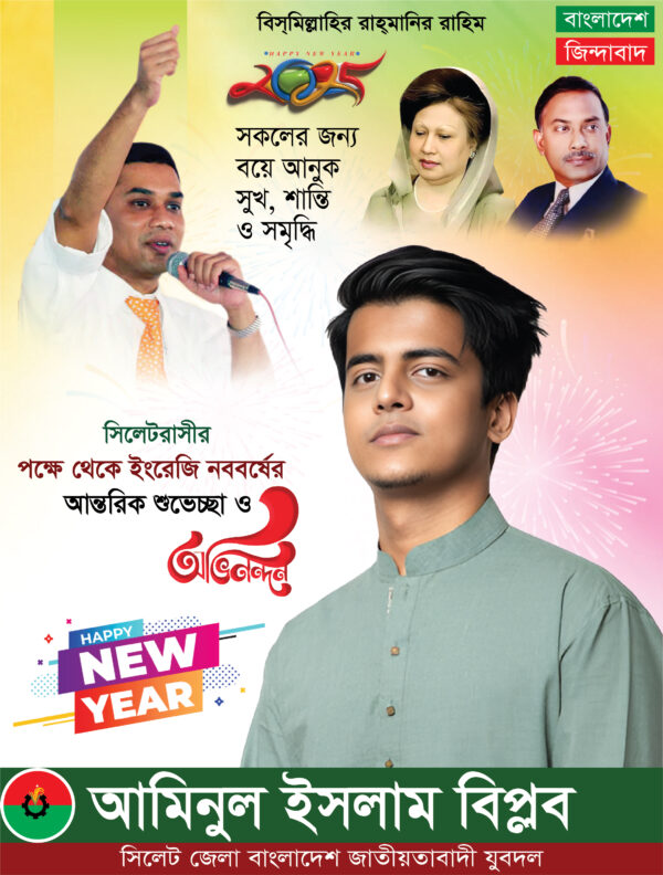 ইংরেজী নববর্ষের পোস্টার ডিজাইন – Happy New Year Poster Design 2025 - Image 2