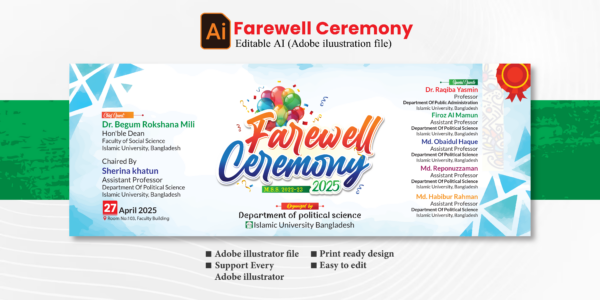 farewell ceremony banner