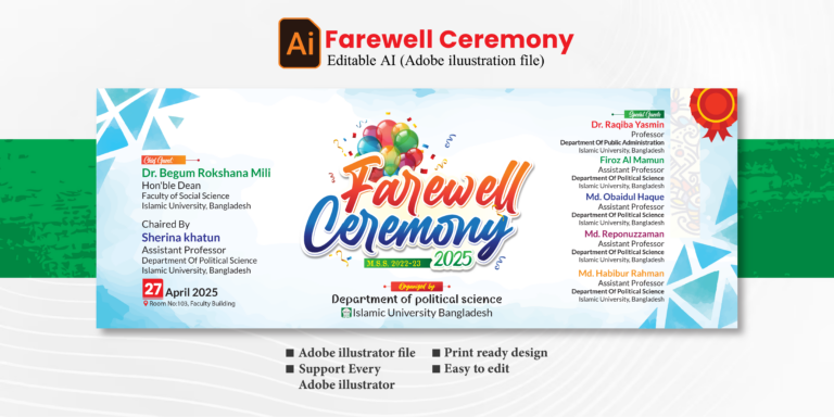 farewell ceremony banner