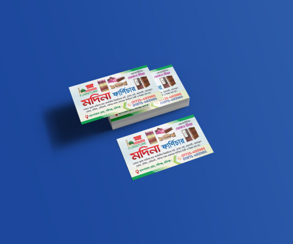 Business Card Design ফার্নিচার দোকানের ভিজিটিং কার্ড