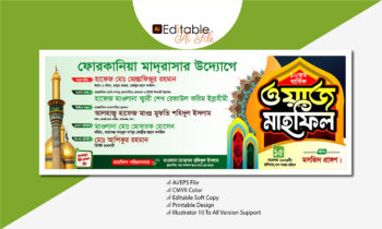 Tafseerul Quran Mahfil stage banner, স্টেজ ব্যানার, Stage banner